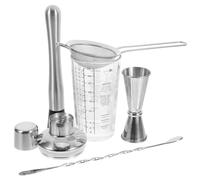 BESPORTBLE Shaker à Cocktail Verre avec Graduation Kit Mixeur pour Bar Maison et Café Outils Inoxydable pour Préparation Précise de Boissons