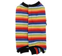 BESPORTBLE Shirt De Récupération pour Chien Coton Anti-Lick à Rayures Arc-Ciel Costume Protecteur pour Animaux Après Une