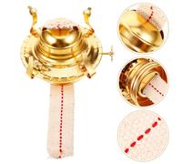 BESPORTBLE Socle de Lampe à Pétrole Vintage en Métal Doré 4 Griffes Régulateur de Brûleur Compatible Lampe à Huile Accessoire Solide de Bureau et Décoration Intérieur