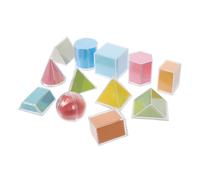 BESPORTBLE Solides Géométriques Transparents à Assembler Manipulatifs Mathématiques Éducatifs pour École Élémentaire Modèles Démontables pour Apprentissage Interactif Géométrie