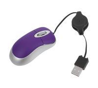 BESPORTBLE Souris Filaire USB Mini Rétractable Violette Souris d'Ordinateur Portable Compacte Résolution Optique 1000 Dpi Molette 3 Directions Adaptée au Bureau et à la Maison
