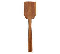 BESPORTBLE Spatule en Bois de Teck Naturel Multifonctions à Long Manche Ustensile Cuisine sans Vernis Surface Lisse Facile à Nettoyer pour Cuisson sur Plaque Chauffante et Usage