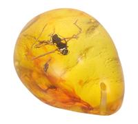 BESPORTBLE Spécimen D’ambre D’insecte en Résine Jaune, Ornement Décoratif | Aspect Spécimen, Trou Prépercé Suspendre, pour Créations de Bijoux et Décoration de Bureau