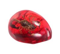 BESPORTBLE Spécimen D'ambre Résineux Scorpion Rouge Décoration Artisanat Pendentif Léger Usage Créatif Collection