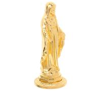 BESPORTBLE Statue Catholique Vierge Mini Dorée Figurine Religieuse pour Décoration de Bureau et Espace de Prière Statuette Mariale de Noël Compacte et Artistique