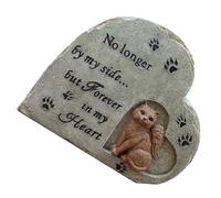 BESPORTBLE Statue Commémorative Résine pour Chat Monument Forme De Cœur pour Jardin Souvenir Durable De Votre Animal De Compagnie
