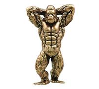 BESPORTBLE Statue Gorille Laiton Vintage Décoration de Bureau Figurine Animalière Unique et Stable pour Salon et Bureau