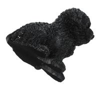 BESPORTBLE Statuette Chien Résine Noire Petit Bichon Décoration Bureau Unique Ornement Créatif en Résine pour Intérieur Figurine Décorative Originale pour Maison et Espace de Travail