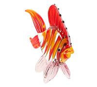 BESPORTBLE Statuette Poisson Verre Teinté Décor Marin Coloré pour Décoration Intérieure Ornement Artisanat Élégant pour Bureau et Salon