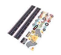 BESPORTBLE Sticker Mural Créatif Règle de Mesure Hauteur Garçon Fille Décor Chambre Garçon Fille Autocollant Amovible Thème Voiture de Course pour et Salle de Jeux