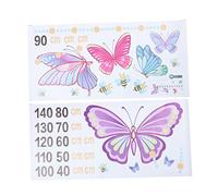 BESPORTBLE Sticker Toise Bébé Autocollant, Tableau de Croissance pour Tout-petits, Coloré et Repositionnable, Mesure Taille, Décoration Murale Chambre Garçon et Filles, 2 Pièces