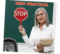 BESPORTBLE Stop Sign Panneau Portable pour Enseignants et Élèves Outil Multifonctionnel pour Classe Favorise la Participation Vote Classe Signal Arrêt Pratique et Réutilisable