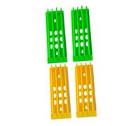 BESPORTBLE Support à Bagues pour Pattes D’Oiseau Plastifié, Râtelier De Rangement 4 Pièces Jaune Et Vert, Compact pour Élevage De Pigeons, Tri Et Identification des Oiseaux Adultes Et Poussins