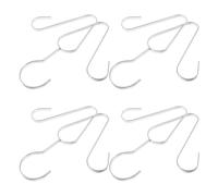 BESPORTBLE Support à Chaussures Mural en Acier Inoxydable 4 Pcs Porte-Chaussures Suspendu Double Crochet pour Placard Séchoir à Chaussures pour Baskets Bottes et Pantoufles Rangement