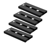 BESPORTBLE Support à Verres Inversé sans Perçage 4 Pièces en Plastique Noir - Porte-verres à Vin Suspendu sous Meuble - Rangement Compact la Cuisine, Bar et Camping-car - Réutilisable