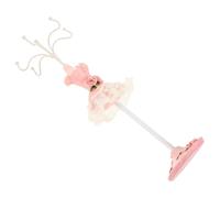 BESPORTBLE Support Bijoux Résine Robuste pour Femmes Organisateur Multifonctionnel Minimaliste pour Colliers Boucles Doreilles Bagues Modèle Mannequin Rose Rangement Sécurisé pour Maison et