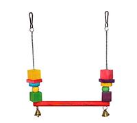 BESPORTBLE Support de Balançoire en Bois pour Perroquet Pont Pivotant Ensemble de Jeu pour Oiseaux Aventure de Développement des Compétences