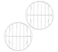 BESPORTBLE Support de Barbecue en Acier Inoxydable 20 CM Lot de 2 Grilles Antiadhésives pour Ailes de Poulet et Steak Outil pour Barbecue Maison et Sorties en Plein Air