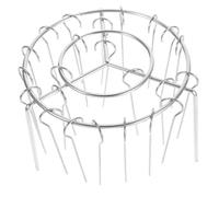 BESPORTBLE Support de Barbecue Vertical en Acier Inoxydable Argenté, Grosse Capacité, Cuisson Uniforme, Grille à Bacon pour Friteuse à Air, Usage Polyvalent Cuisine