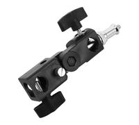 BESPORTBLE Support de Flash Portable Multifonction 1 Pièce pour Trépied Mini Adaptateur en Métal Robuste Compatible Support Lampe Torche et Pince Parapluie Fixation pour Photographie en