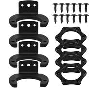 BESPORTBLE Support de Microphone sans Fil en Silicone Noir, Lot de 4 Crochets Muraux Anneaux Anti-Roulement, Fixation Solide pour Usage en Bar ou Scène