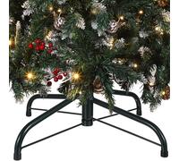 BESPORTBLE Support de Sapin de Noël en Métal avec Adaptateur pour Décoration D'intérieur Artificielle, 40 Cm, Vert