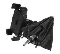 BESPORTBLE Support de Téléphone avec Parapluie, Porte-téléphone pour Vélo Réglable, Plastique Noir, Installation Facile, Fonction Support de Navigation, pour Moto et Vélo