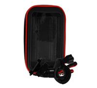 BESPORTBLE Support de Téléphone Portable Moto Étanche avec Fixation Guidon, Pochette Tactile Transparente, Trou pour Écouteurs, Compatible Vélo et VTT, Protection Pluie, Usage Extérieur,