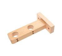 BESPORTBLE Support de Tringle à Rideau Hêtre Massif, Porte-Rideau Mural Carré Double Trou 3 Cm, Accessoire Salle de Bain Robuste et Décoratif, Extrémité de Tringle Compatible Rideau de Salle