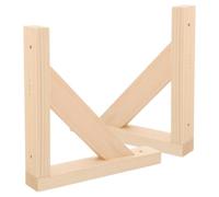 BESPORTBLE Support D'étagère Triangulaire en Bois Massif Style Classique 2 Pièces, Haute Dureté, Installation Facile pour Maison et Appartement