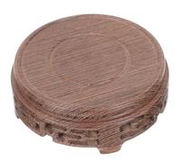 BESPORTBLE Support en Bois de Poulet pour Plantes D’Intérieur Socle Rond en Bois Massif Petit Format Présentoir pour Vase Théière en Argile Pot de Fleurs Décoration Maison Support