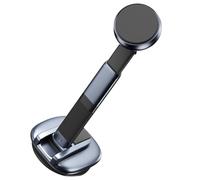 BESPORTBLE Support Magnétique pour Téléphone de Voiture Ventouse Puissante Pivot Rotatif et Télescopique Fixation Antidérapante en Silicone Noir Compatible Console Centrale et