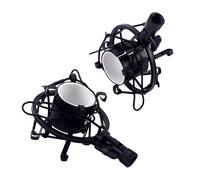 BESPORTBLE Support Micro Bureau Métal Suspension Antichoc pour Microphone à Condensateur Clip Robuste Spider Bracket des Vibrations pour Enregistrement Studio Noir