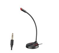 BESPORTBLE Support Micro pour Bureau avec Base Ronde Pied Microphone Bureau Stable et Flexible pour Conférence Ligne Podcast Enregistrement Noir