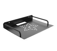 BESPORTBLE Support Mural en Aluminium Spatial Noir 285X21 CM pour Routeur et Projecteur Étagère Murale Ventilée Anti-Chaleur Rack de Rangement Multifonction pour Bureau et Maison