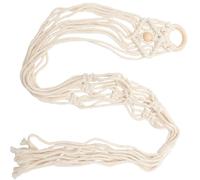 BESPORTBLE Support Mural Macramé en Corde de Coton Peigné, Cintre Suspendu 110 CM pour Guitare Acoustique et Électrique, Porte-Ukulélé Polyvalent, Décoration Intérieure Touche Rustique