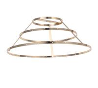 BESPORTBLE Support pour Luminaire Suspendu DIY 3 Couches en Métal Doré 25 CM Cage Protectrice en Fil Métallique pour Ampoule Socle pour Plafonnier Intérieur Accessoire Polyvalent