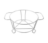 BESPORTBLE Support pour Pot à Charbon en Acier Inoxydable Épais, Taille Moyenne, Support Rond Stable pour Chaudière et Casserole, Accessoire de Cuisson Extérieur pour Camping Cuisine en