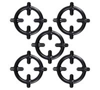 BESPORTBLE Support pour Pot Moka en Fonte Noire 5 Pièces, Grille de Cuisinière à Gaz Stable et Antidérapante, Accessoire Cuisson Camping pour Cafetière Expresso, Wok et Casseroles à Fond