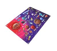 BESPORTBLE Tableau Apprentissage Feutre de Système Solaire pour Garçon Fille Histoire Éducative à Manipuler Éducatif Créatif pour Développer Coordination et Motricité Fine Grand Murale