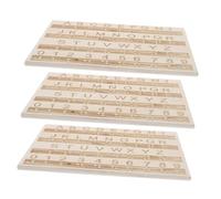 BESPORTBLE Tableau Braille En Bois 3 Pièces Kit Pédagogique Alphabétique Et Numérique Outil Braille Éducatif Portable Apprentissage Pour Garçon Et Filles Débutants Non-voyants