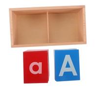 BESPORTBLE Tableau D'alphabet Montessori en Bois pour Garçon Et Filles Lettres en Papier De Outil Éducatif Polyvalent Adapté Aux Écoles Maternelles pour L'apprentissage des Langues 1 Ensemble Complet