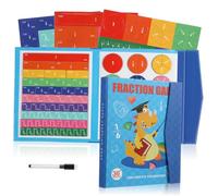 BESPORTBLE Tableau Magnétique de Fractions pour Outil Éducatif Effaçable pour Apprentissage des Fractions Classe Design et Portable pour Éducation Interactive