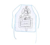 BESPORTBLE Tablier Éducatif pour Humain Modèle Frosted Outil Pédagogique pour Enseignement Milieu Scolaire et Hospitalier