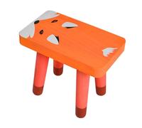 BESPORTBLE Tabouret Bois pour Garçon Fille Motif Renard Siège Stable Antidérapant Tabouret Cartoon Pratique pour Chambre et Salle de Bain Mobilier Garçon Fille Robuste et Facile à Nettoyer