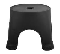 BESPORTBLE Tabouret Plastique Antidérapant Compact pour Salle de Bain et Toilettes Marchepied Stable et Empilable Siège Pratique et Sécurisé pour Garçon Fille et Adultes Noir Large