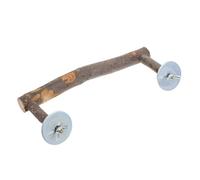BESPORTBLE Taillez Naturellement Le Bec Et Les Griffes De Votre Perroquet Support en Bois avec Gamelle Jouet Polyvalent Et Mangeoire
