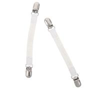 BESPORTBLE Talonnettes pour pantoufles, 1 paire de brides arrière élastiques, système antidérapant amovible, blanc, pour clogs et chaussures à enfiler en conditions humides
