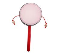 BESPORTBLE Tambour à Hochet Musical pour Bébé en Pet Rouge, Design Unique pour Éveil Éducatif en Maternelle, Instrument Portatif pour Jeunes Garçon et Filles