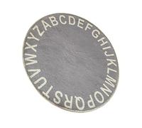 BESPORTBLE Tapis De Sol Pour Bébé Rond En Coton Gris Lettres De L'alphabet Tapis Rampant Doux Pour Garçon Et Fille Adapté Pour Jeune Enfant Coussin D'éveil Confortable